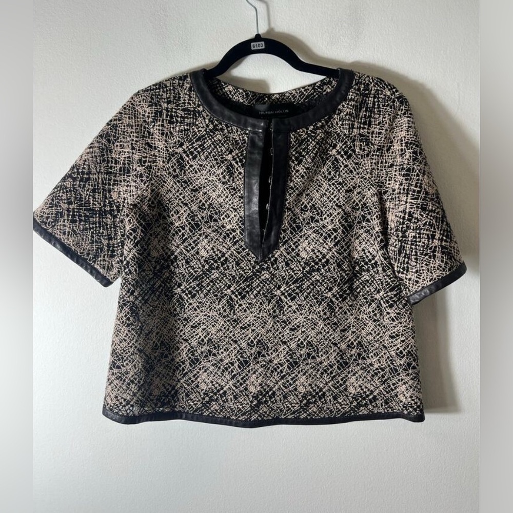 Hilton Hollis fancy textured oversized small upscale formal top